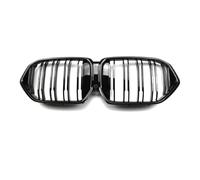 KMLONG Car Front Bumper Grill, Fit For, X6 G06 X6M F96 2020-2022 Car Accessories Double Slat Glossy Black Racing Grille vehicle front bumper grille cover(Double Line)