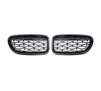 KMLONG Car Front Bumper Grill Grilles Diamond Style Racing Grille Fit For 5 Series F10 F11 F18 520 523 525 530i M5 2010-2017 vehicle front bumper grille cover(Gloss Black)