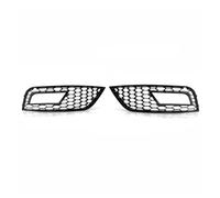 KMLONG Car Front Bumper Grille Cover, Fit For A4, B8.5 Standard Edition 2013-2016 Fog Lamp Grill Honeycomb Mesh Fog Light vehicle front bumper grille cover(Bright Black)