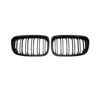 KMLONG Car Front Bumper Grille, Fit For, 1 Series F20 F21 2011-2014 Replacement Double Slat Gloss Black Grilles Racing Grills vehicle front bumper grille cover(Matte Black)