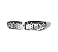 KMLONG Car Front Bumper Grille, Fit For, 4 Series F32 F33 F36 M3 F80 M4 F82 2012-2018 Diamond Auto Grills Racing Grill Grilles vehicle front bumper grille cover(Silver)