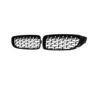 KMLONG Car Front Bumper Grille, Fit For, 4 Series F32 F33 F36 M3 F80 M4 F82 2012-2018 Diamond Auto Grills Racing Grill Grilles vehicle front bumper grille cover(Black Silver)