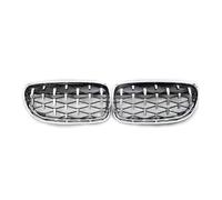 KMLONG Car Front Bumper Grille, Fit For, E90 E91 318i 320i 325i 328i 2009-2012 Diamond Grills Racing Grill Auto Styling vehicle front bumper grille cover(All Silver)