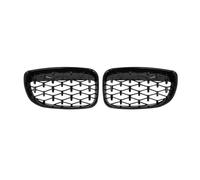 KMLONG Car Front Bumper Grilles, Fit For, 1 Series E81 E82 E87 E88 128I 130I 135I 2007-2011 Racing Grill Grille Diamond Grill vehicle front bumper grille cover(Black)