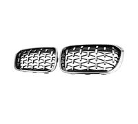 KMLONG Car Front Bumper Grilles, Fit For, 1 Series F20 F21 2015-2017 Racing Grill Diamond Grills Grille Accessories vehicle front bumper grille cover(Silver)