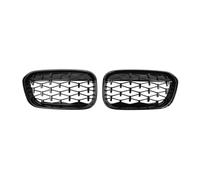 KMLONG Car Front Bumper Grilles, Fit For, 1 Series F20 F21 2015-2017 Racing Grill Diamond Grills Grille Accessories vehicle front bumper grille cover(Black)