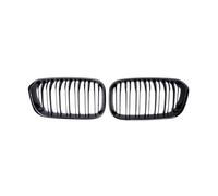 KMLONG Car Front Bumper Grilles, Fit For, 1 Series F20 F21 LCI 120i 2015-2017 Double Slat Replacement Grille Racing Grill vehicle front bumper grille cover(Gloss Black)