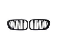 KMLONG Car Front Bumper Grilles, Fit For, 1 Series F20 F21 LCI 120i 2015-2017 Double Slat Replacement Grille Racing Grill vehicle front bumper grille cover(Matte Black)