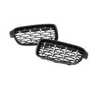 KMLONG Car Front Bumper Grilles, Fit For 3 Series, F30 F35 F31 2012-2019 Star Diamond Style Replacement Racing Grille vehicle front bumper grille cover(Black and Silver)