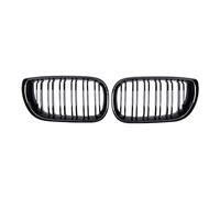 KMLONG Car Front Bumper Grilles, Fit For, E46 3 Series 2002-2005 4 Door Grills Grille Racing Grill ABS Dual Line vehicle front bumper grille cover(Gloss Black)