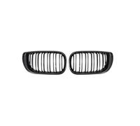 KMLONG Car Front Bumper Grilles, Fit For, E46 3 Series 2002-2005 4 Door Grills Grille Racing Grill ABS Dual Line vehicle front bumper grille cover(Carbon Fiber)