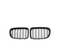 KMLONG Car Front Bumper Grilles, Fit For, X1 Series E84 2012-2016 Car Accessories Double Line Gloss Black Carbon Style vehicle front bumper grille cover(Matte Black)