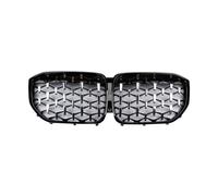 KMLONG Car Front Bumper Grills, Fit For, X5 G05 2019-2022 Racing Grill Replacement Car Styling Diamond Star Style Grille vehicle front bumper grille cover(Black Frame Silver)