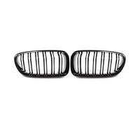 KMLONG Car Front Double Slat Grille, Fit For, 5 Series F10 F11 F18 2010-2017 Style Gloss Black Grill Dual Line Racing Grilles vehicle front bumper grille cover