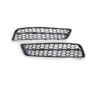 KMLONG Car Front Grill, Fit For A3, 8P 2009-2013 Chrome Black Cover Trim Honeycomb Grill Fog Light vehicle front bumper grille cover(Black)