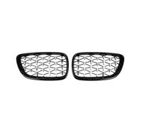 KMLONG Car Front Grille, Fit For, 2 Series F22 F23 F87 M2 2014-2019 Accessories Diamond Racing Grill Grilles vehicle front bumper grille cover(Black Silver)
