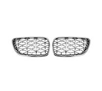 KMLONG Car Front Grille, Fit For, 2 Series F22 F23 F87 M2 2014-2019 Accessories Diamond Racing Grill Grilles vehicle front bumper grille cover(Silver)