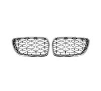 KMLONG Car Front Grille, Fit For, 2 Series F22 F23 F87 M2 2014-2019 Diamond Racing Grill Grills Accessories vehicle front bumper grille cover(Silver)