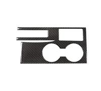 KMLONG Car-Styling Soft Carbon Fiber Center Control Gear Shift Panel Water Cup Frame Cover Trim,Fit for CRV 2007-2011 Vehicle Shift Panel Cover Trim(Right Hand Driving)