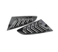 KMLONG Car Window Side Shutter Cover Sticker Fit For Ford Mustang 2015-2020 Trim Vent Scoop ABS Carbon Fiber Black Accessories Rear Louver rear window louver blinds cover(Gloss Black)