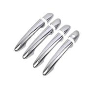 KMLONG Door Handle Cover Trim Fit For Mazda, 2 2008-2019 Fit For Mazda, 3 2010-2019 Fit For Mazda, 6 2007-2019 Gloss Black Chrome Car Styling Accessories outside door handle trim cover(Silver no butto