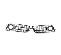 KMLONG Front Bumper Grille, Fit For A4, B8 S-line S4 2009-2012 Fog Lamp Grill RS4 Style Lower Fog Light Grill vehicle front bumper grille cover(Bright Black)