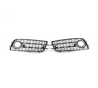 KMLONG Front Bumper Grille, Fit For A4, B8 S-line S4 2009-2012 Fog Lamp Grill RS4 Style Lower Fog Light Grill vehicle front bumper grille cover(Chrome)