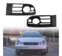 KMLONG Front Fog Light Grille Cover Trim Car Front Fog Lamp Grille Cover Decoration Fit For VW, Polo Typ 9N 2002-2005 6Q0853666 6Q0853665 vehicle front bumper grille cover(Left)