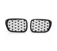 KMLONG Front Grille, Fit For, E39 51137005837 51137005838 Double Slat Sport Style Diamond vehicle front bumper grille cover(Black)