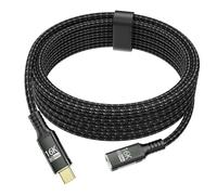 KMMXXCPM USB Extension Cable Long 2M/6.6ft Thunderbolt 5 Extender Support 80Gbps Data Transfer USB c Male to USB c Female Cable 8K/16K Display/PD 240W Thunderbolt 4/3/USB 5/4/SSD eGPU