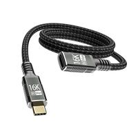 KMMXXCPM usbc Extension Cable Compatible with Thunderbolt 5 Extender 80Gbps Data Transfer, USB c Male to USB c Female Cable, 8K/16K Display/PD 240W, for Thunderbolt 4/3/USB 5/4/SSD eGPU 1M/3.3FT