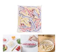 KMOCEPLY 200 PCS 40cm Food Covers Fresh Keeping Bags Elasticated Food Preservation Covers Universal Food Cling Film Bags Stretchable Bowl Lid for Kitchen Fruits Vegetables Preservation Food Storage