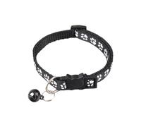KMOCEPLY Cute Kitten Claw Print Cat Collar Safety Release Adjustable Cat Collars with Bell Reflective Kitten Collar Cat Collar Pack Suitable for Cats, Pet Supplies, Stuff, Accessories (Black)