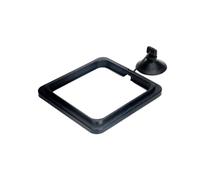 KMOCEPLY Fish Feeding Aquarium Fish Tank Ring Feeder Station Floating Food Water Plant Ring Circle Food Feeder Fish Turtle Tank Accessories Food Feeders with Suction Cup for Goldfish (Black Square)