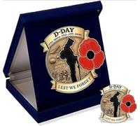 KMOCEPLY Limited Edition D-Day 80th Anniversary Commemorative Badge - Honour The Brave Heroes of History With Unwavering Courage (1Pc B)