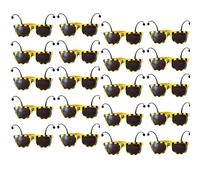 KMOCEPLY Party Glasses Bee Costume Accessories Bumble Bee Sunglasses Animal Funny Glasses Bee Sun Glasses for Halloween Carnival Costumes Ladies Bee Costume Adult Sunglasses Black Yellow (20Pcs)