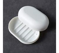 KMOCEPLY Portable Soap Dish Travel Soap Box Soap Container with Lid Dish Shower Soap Box Travel Soap Case with Lid Plastic Soap Box Container Holder Leakproof Soap Box Container Soap Holder (White)