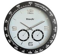 Kmok 39.3 cm Silent Wall Clock, Pastel Blue, 3D Raised Numbers