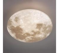 Kmok Selene LED Ceiling, Wall Moon Lamp - 40cm, 18W, 1900LM, 2700-5500K | Dimmable with Remote Control | Stunning Moon Cover Design