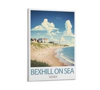 KmoNo Bexhill-on-sea Sussex Vintage Travel Poster 12x18inch(30x45cm) Wall Decor Painting Canvas Wall Art Living Room Poster Bedroom
