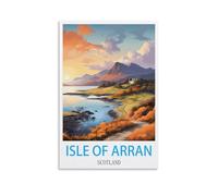 KmoNo Isle of Arran Scotland Vintage Travel Poster 08x12inch(20x30cm) Wall Decor Painting Canvas Wall Art Living Room Poster Bedroom