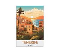 KmoNo Tenerife Spain Vintage Travel Poster 12x18inch(30x45cm) Poster Decor Painting Canvas Wall Art Living Room Poster Bedroom