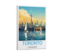 KmoNo Toronto Canada Vintage Travel Posters 08x12inch(20x30cm) Poster Decor Painting Canvas Wall Art Living Room Poster Bedroom