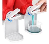 KMOUANTS 2 Pack Laundry Detergent Dispenser Cup Holder, Nozzle Switch, ABS Material, White