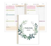 KMQOY ADHD Daily Planner-Productivity Daily ADHD Undated Planner for Adults Men and Women，Task Management Organizer for Neurodivergent，7" x 10" Hard Cover & Colorful Sheets Inside B5
