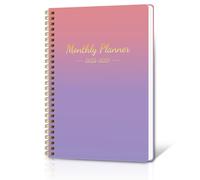 KMQOY Monthly Planner 2026, Monthly Calender Covering Jan 2026 - Jun 2027, 18 Months Planner with Habit Tracker, 7.2" x 9.5", Spiral for Personal Organizer and Office Supplies, Pinkish-Purple