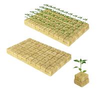 KMQRDZi 100 Holes Rockwool Grow Cubes, Hydroponic Growing Greenhouse Soilless, 2.5 x 2.5 x 2.5 cm Soilless Planting Seedling Mat, for Root Cuttings, Cloning, Propagation, Seeds Germination