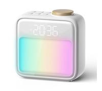 KMQRDZi Light Alarm Clock, Intelligent Alarm Clock, Ambient Light Night Light, Music Clock, Adjustable Brightness, 6 Natural Sounds, 10 Colours Light Alarm Clock, Digital Alarm Clock for Bedroom,