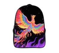 KMRHOUTIQ 16 Inch Radiant Phoenix Laptop Backpack for Men Women Water-Resistant Lightweight Travel Daypack with Breathable Back Panel Adjustable Straps Padded Top Handle Computer Bag