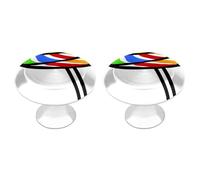 KMRHOUTIQ 2 Pack 1.1 Inch (28 Mm) Round Lollipop Drawer Knobs Modern Kitchen Cabinet Knob Hardware Handles Decorative Furniture Knobs for Dresser, Cupboards, Wardrobes, Bifold Door, Closet Door